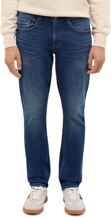 Mustang Slim-fit-Jeans MUSTANG Herren Style Oregon Slim, Herren, Gr. 31, L&auml;nge 32, 783 mittelblau, Denim/Jeans, 99% Baumwolle, 1% Elasthan, slim fit, Jeans Sl