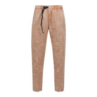 White Sand Straight Trousers, female, Brown, L, Jacquard Straight Trousers