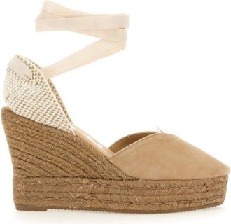 Maneb&igrave; Beige Suede Espadrilles