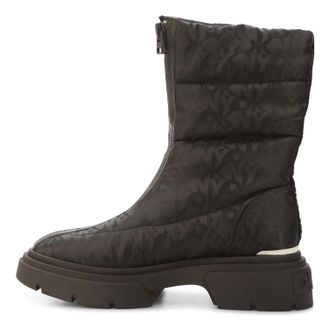 DKNY Womens Fiza Zip Up Winter Boots in Black Textile - Size UK 5.5