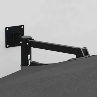 Berkfield Home Patio Umbrella Anthracite Powder-Coated Steel, Polyester Large in Dark Grey
