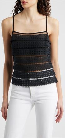 Frame Denim The Lattice Crochet Camisole in Black at Nordstrom, Size X-Small