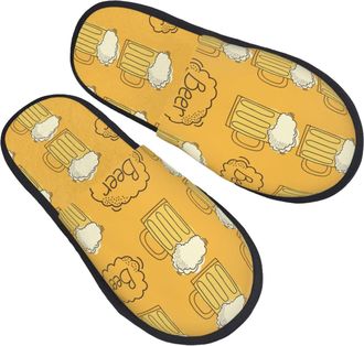 Generic Cartoon Beer Mug Women Men House Slippers Cosy House Shoes Soft Sliders For Outdoor Indoor Bedroom M