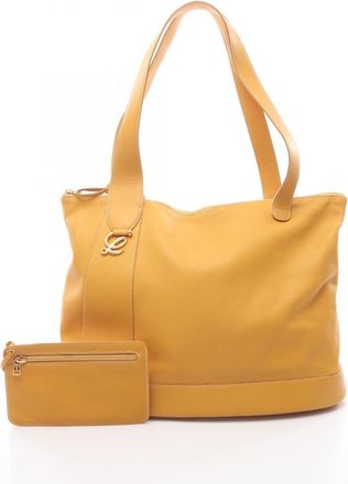 Loewe Yellow Leather Handbag Tote Bag (Pre-Owned)