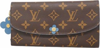 Louis Vuitton Blue Jean Brown Pink Long Wallet (Bi-Fold) (Pre-Owned)