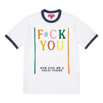 SUPREME x Mike Kelley SS26 Ringer T-Shirt White SUP-SS26-176-WHT
