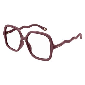 Chlo&eacute; Glasses, female, Purple, Size: 54 MM Square-frame Acetate Glasses