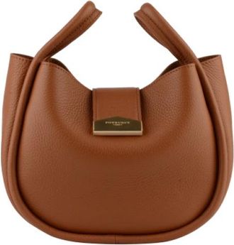 Pourchet Le sac Liane - PM - Dames - Handtassen - Bruin - ONE Size - Leer - Tassen