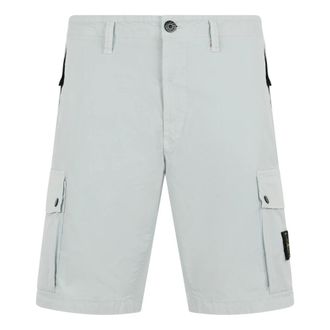 Stone Island Slim-fit Cargo Bermuda Shorts - Heren - Korte Broeken - Grijs - W33 - Katoen - Korte Broeken