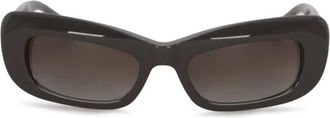 Balenciaga Diva Rechthoekige Zonnebril - Dames - Zonnebrillen - Bruin - ONE Size - Nylon - Accessoires