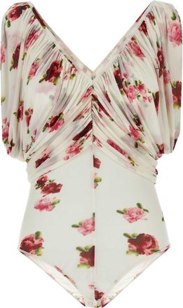 Magda Butrym Printed Jersey Bodysuit
