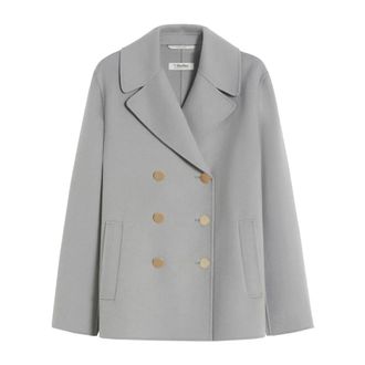 Max Mara Margot Dubbelknoopjas - Dames - Jassen - Wit - Maat: S Wol