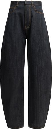 Alaia ronde jeans met wijde pijpen