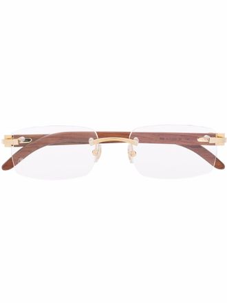 Cartier Bril met vierkant montuur - Bruin
