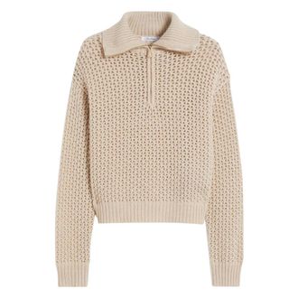 Max Mara Turtlenecks, female, Beige, Size: M Wool, cashmere and lurex sweater