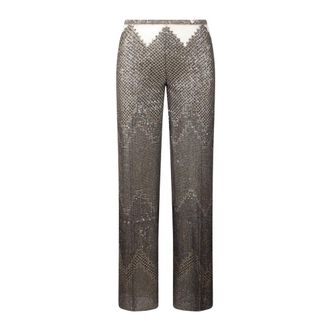 Circus Hotel Pantaloni a zampa con paillettes - - Trousers - Donna - Multicolore - L