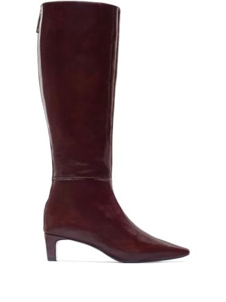 Bernardo 50mm Eton pointed-toe tall boots - Brown