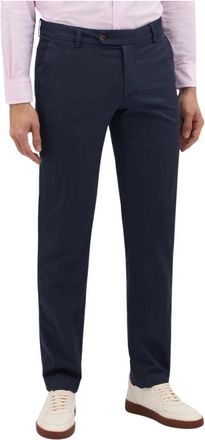 Brooks Brothers Navy Stretch Katoen Chinos - Heren - Chinos - Blauw - W42 - Katoen - Broeken