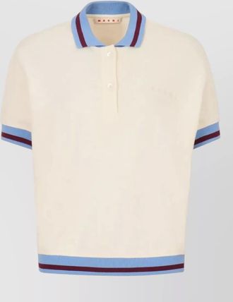 Marni striped cotton polo shirt