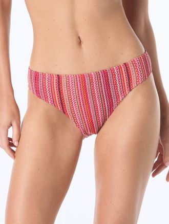 Vince Camuto Crochet High Cut Bikini Bottom in Pink Multi at Nordstrom, Size X-Small