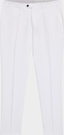 Emporio Armani Mens Lyocell Twill Flat-Front Trousers
