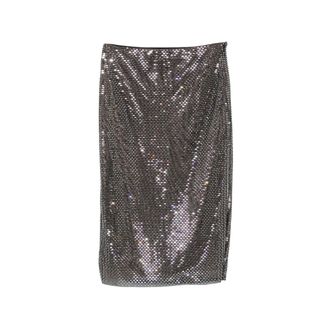 Self Portrait Midi Skirts, female, Black, Size: 2XS Embellishment Detail Pencil Skirt