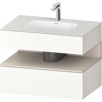 Duravit Qatego Lavabo Encastrado Con Base De Lavabo Consola, - Duravit
