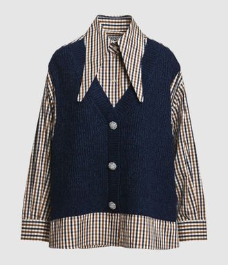 Essentiel Chemise Kute Brun Bleu