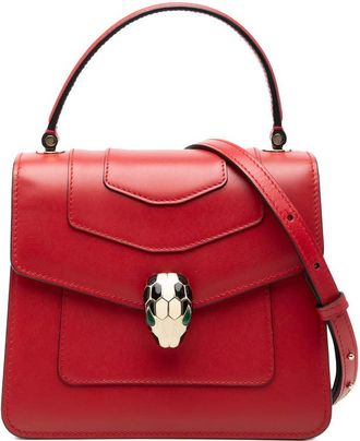 Bulgari Pre-owned Bvlgari Small Calfskin Serpenti Forever Top Handle Bag Ladies U8QRSLZ6107IOX3A