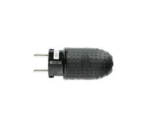 Hanger Enchufe Macho De Caucho 16 A Negro 2p+t