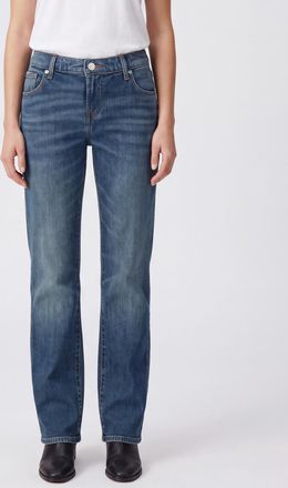 7 For All Mankind High-Waisted Straight Leg Jeans in Stretch Denim
