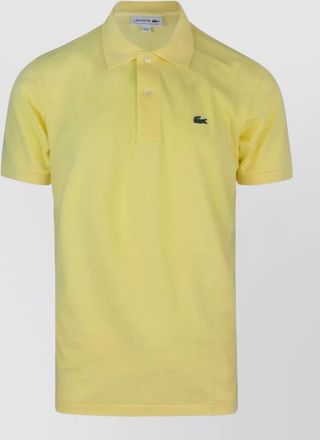 Lacoste polo collar short sleeves silk nylon blend