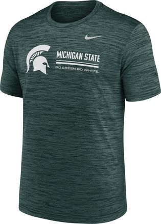 Nike Michigan State Sideline Velocity Nike Mens Dri-FIT College T-Shirt in Green | 02ER3EYMST-PCW