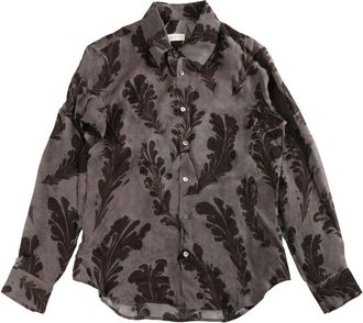 Dries Van Noten Dark Grey Long-Sleeve Shirt