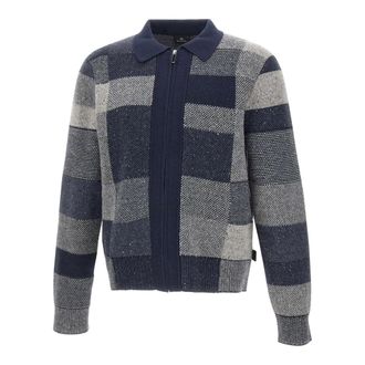 Paul Smith Zip Thru Cardigan - Heren - Ronde hals truien - Veelkleurig - L - Katoen - Truien & Vesten