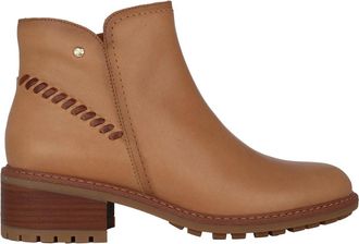 Pikolinos Medina Enkellaars - Dames - Laarzen met Hak - Bruin - 36 EU - Leer - Schoenen