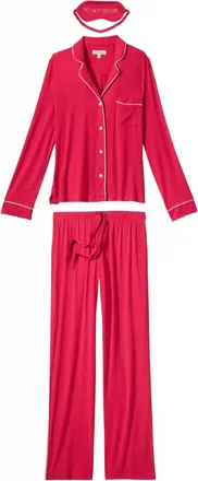 PJ Salvage Womens Do Not Disturb Set In Ruby Red