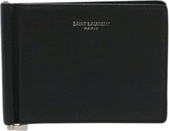 Saint Laurent Pre-owned Wallets, male, Black, Size: ONE SIZE Pre-owned Leather wallets