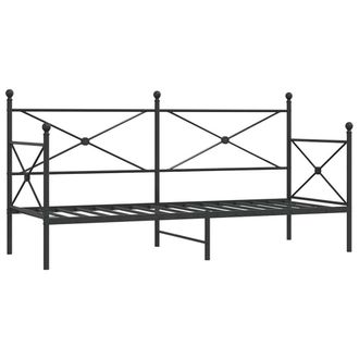 Berkfield Home Day Bed without Mattress Black 80x200 cm Steel