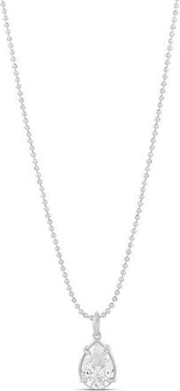 SHYMI Cubic Zirconia Pendant Necklace in Silver at Nordstrom, Size 16
