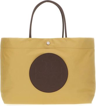 Tory Burch Ella Twist Reversible Tote - Dames - Shoppers - Beige - ONE Size - Leer - Tassen