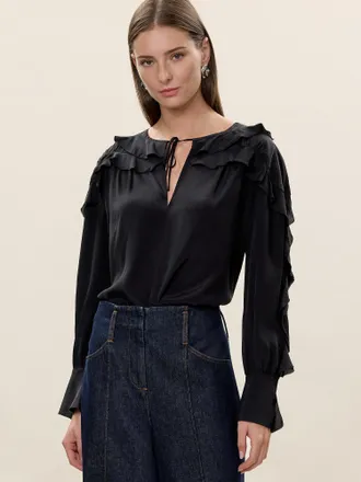 Rebecca Taylor Lillith Ruffle Blouse