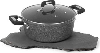 KASANOVA Casseruola New Petra Dark da 26 cm, con coperchio