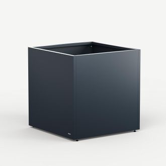 Herstera Jardinera C&uacute;bica Herstera Planter Cube 80 De Metal Color Antracita 80x80x80 Cm