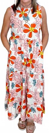 Papillon Womens Tiered Dress In White