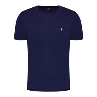 Ralph Lauren T-Shirts, male, Blue, Size: 2XL S/S Crew-Sleep Top