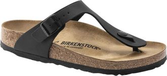 Birkenstock Gizeh Sandalen - Dames - Slippers - Zwart - 39 EU - Leer - Schoenen