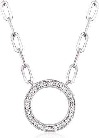 RS Pure by Ross-Simons Diamond Charm-Compatible Circle Necklace in Sterling Silver