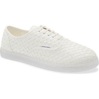 Bottega Veneta Serena Intrecciato Sneaker in 9117 Alabaster at Nordstrom, Size 12Us