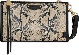 Rebecca Minkoff MAB Small Snake Embossed Leather Crossbody Bag in Oro Snake at Nordstrom